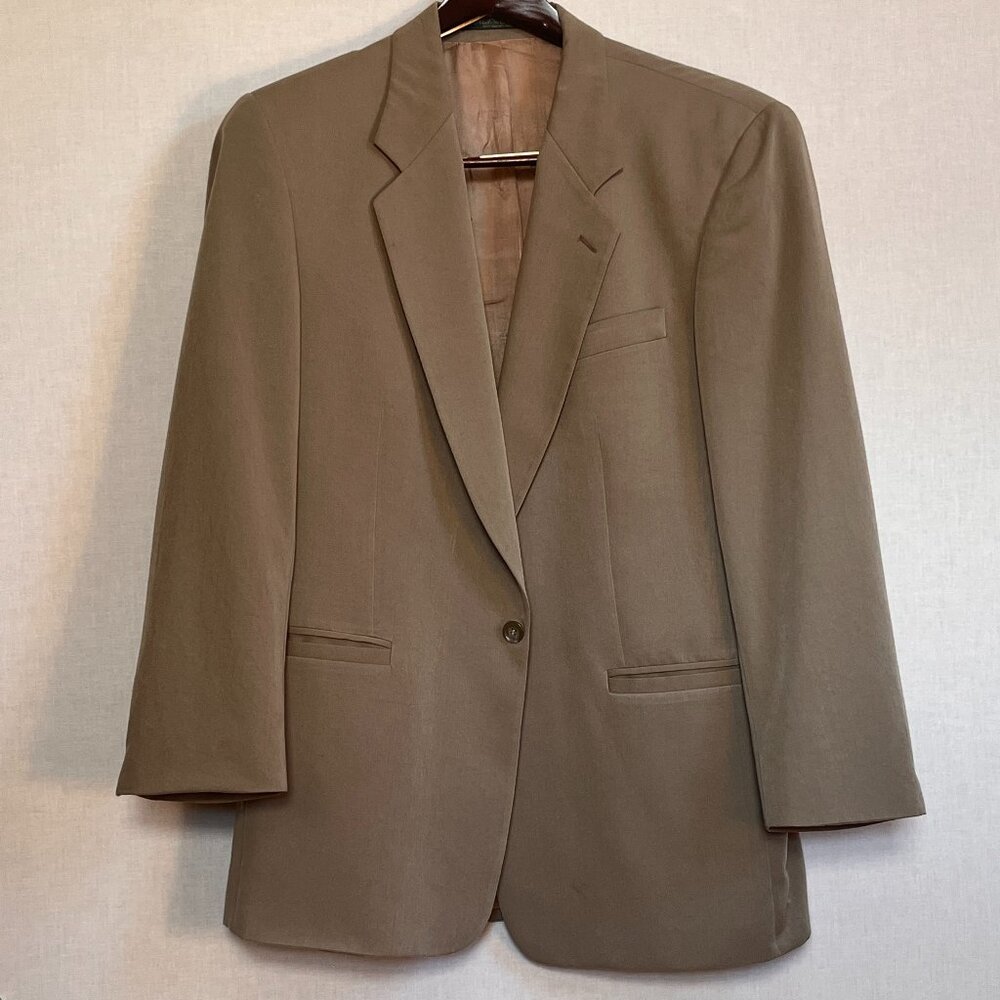 Vintage Franco Tassi Beige Lined Sports Coat Suit Jacket